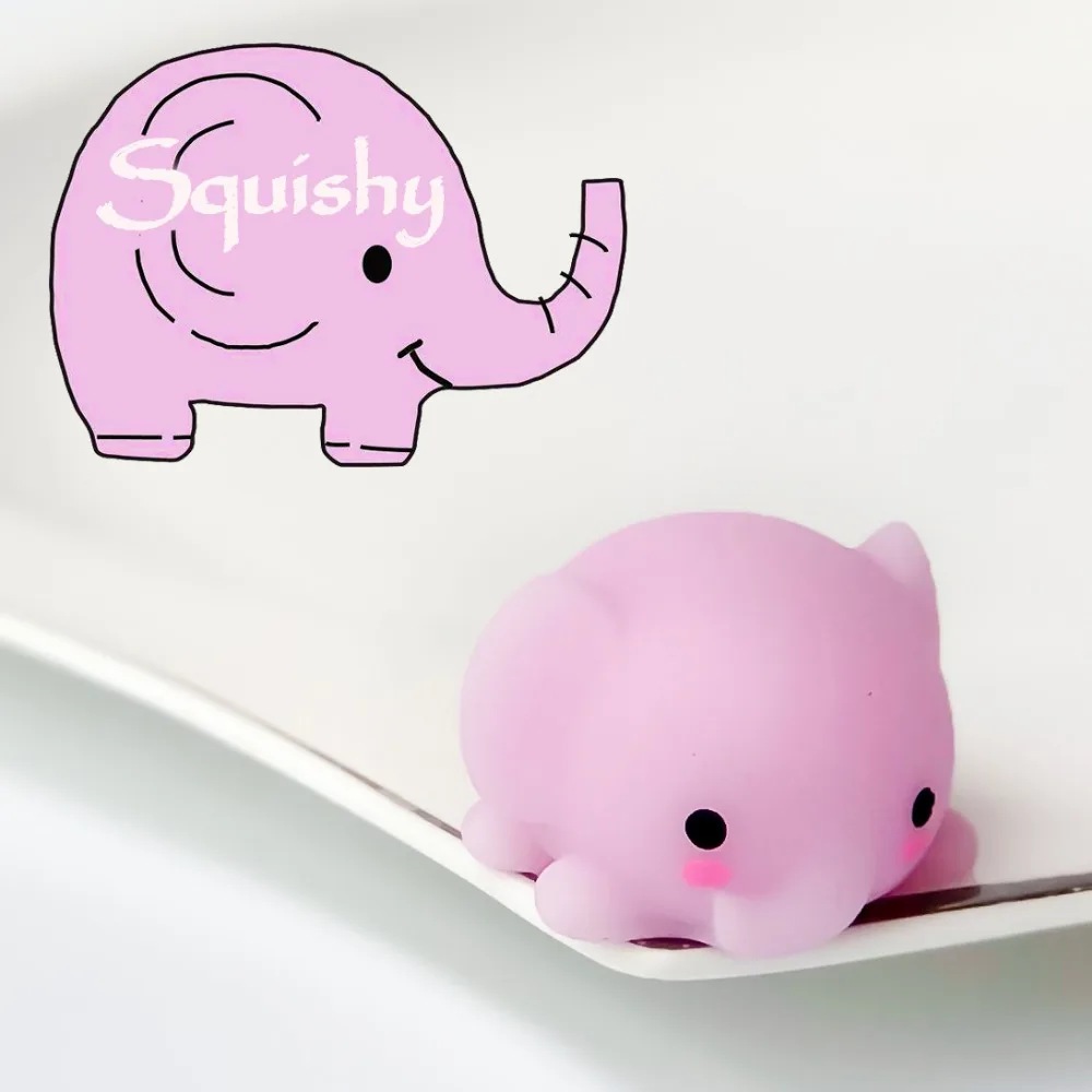 

FGHGF Squishy toy Pink Purple Elephants Squishy Kawaii Squeeze toy Healing Fun Kids Toy show window Toys best gift Y1852404