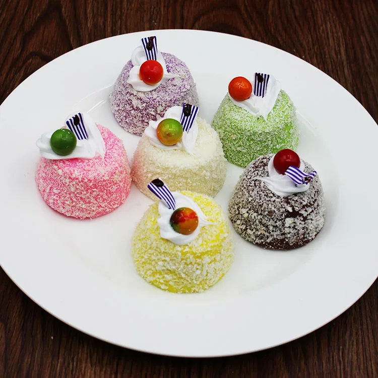 Artificial fruit Chease Cake Model Set Resturant Decoration Children