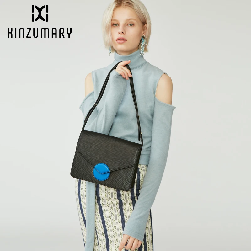 

Bag for women 2019 New Simple Small Square Package Water Ripple Leather Women Shoulder Bag Fashion Solid color Female Handbags