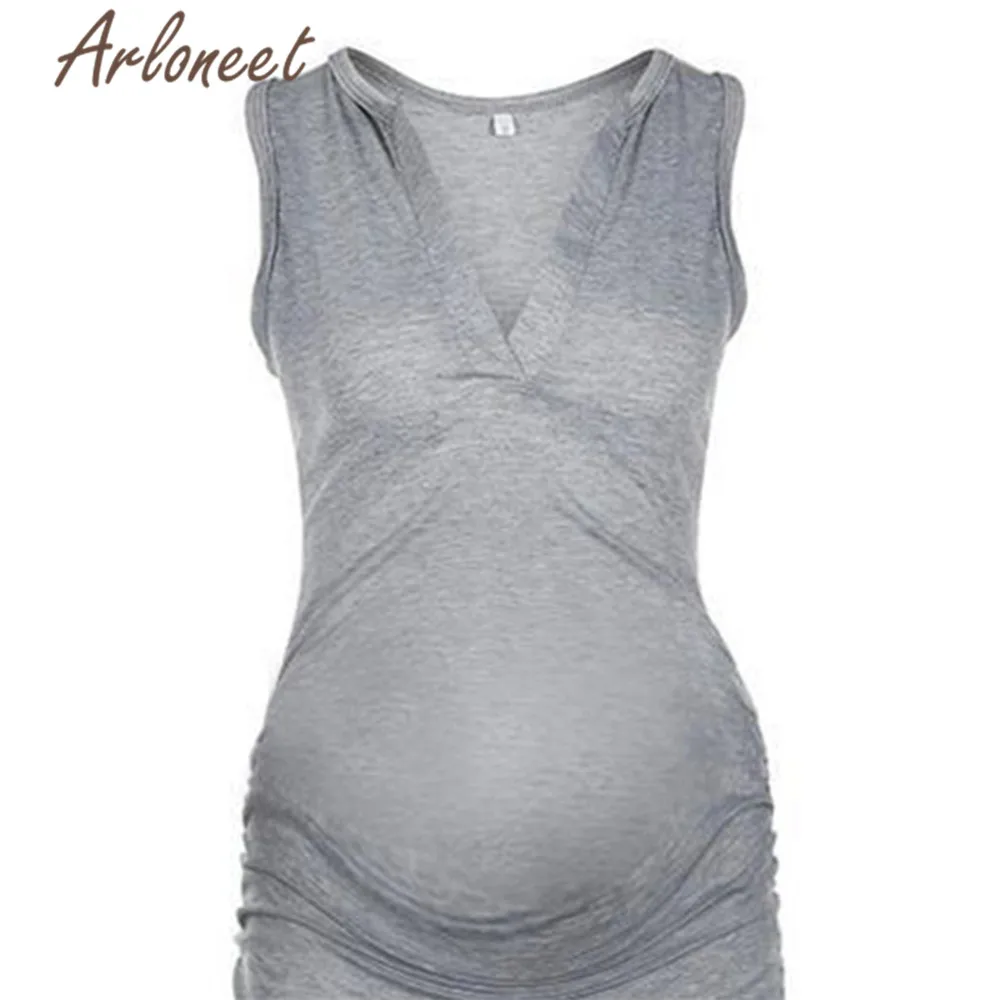 Одежда arloneet, женское платье миди для беременных, Vestidos, Пляжное однотонное сексуальное платье с v-образным вырезом, повседневное платье, летняя женская одежда для беременных
