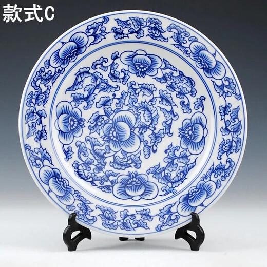 1 шт. китайский старинный фарфор синий и белый декоративные тарелки для ...