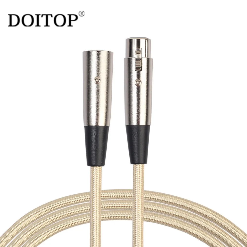 DOITOP Microphone Audio Cable 3pin XLR male to female Mic Connector