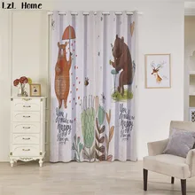 LzL Home 3d lovely cartoon animals font b window b font font b curtain b font