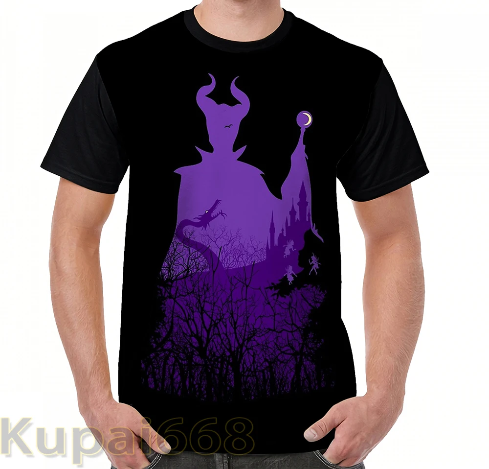 

funny Graphic print t shirt men Tops tees Midnight Maleficent women T-Shirt Short Sleeve Casual tshirts