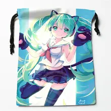 E-176 New Anime Hatsune Miku &D Custom Logo Printed receive bag Bag Compression Type drawstring bags size 18X22cm R801R176TF