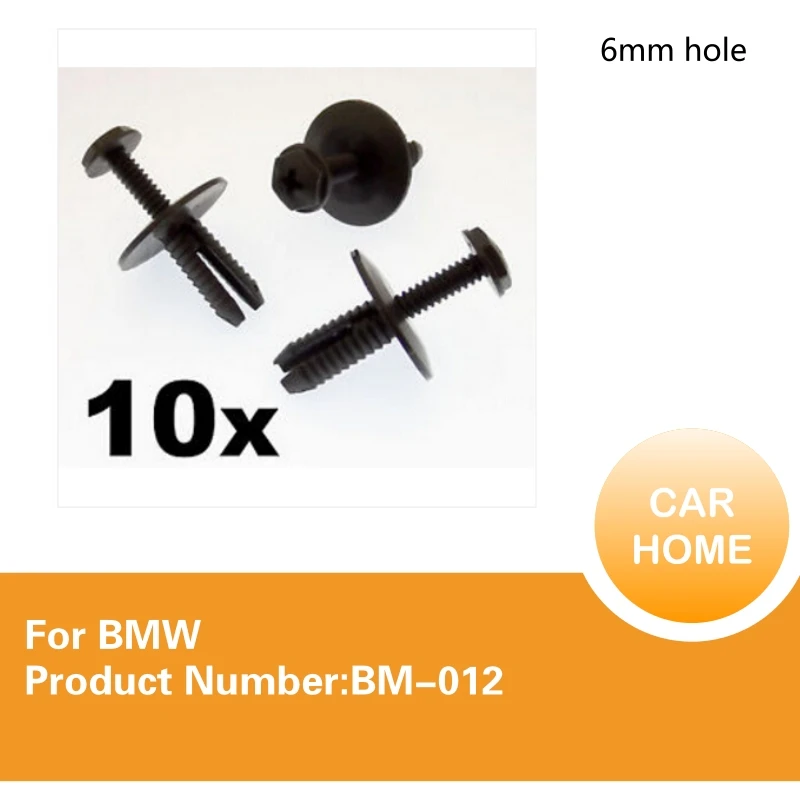 10x For BMW Screw Fit Plastic Rivet Clip for Side skirts & Rocker