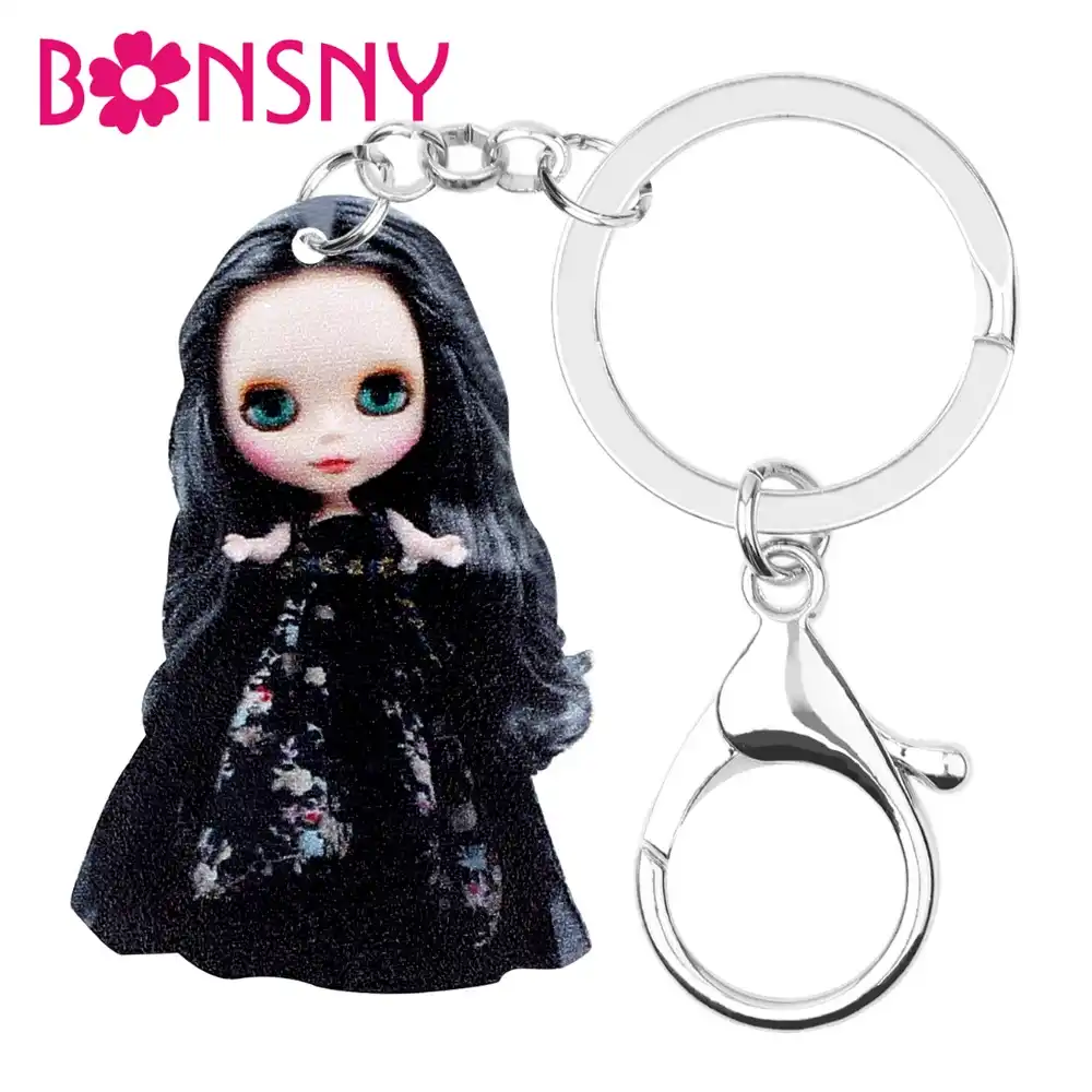 black doll keychain