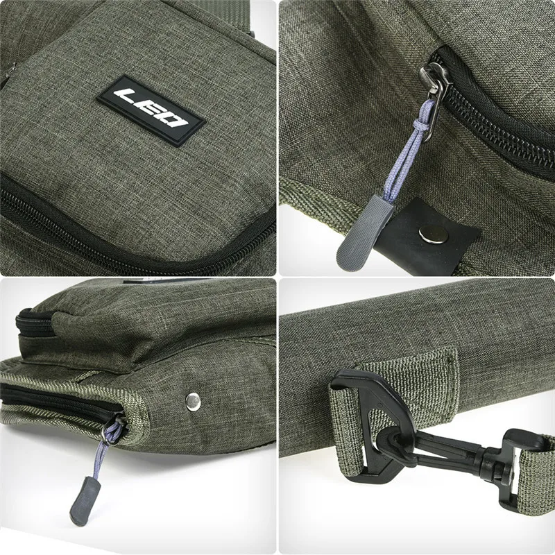 LEO Portable Multi-Purpose Fishing Rod Bag 82CM Two-Layer Canvas Shoulder Fly Fishing Rod Bag Rod Storage Case Fishing Tackles  (14)