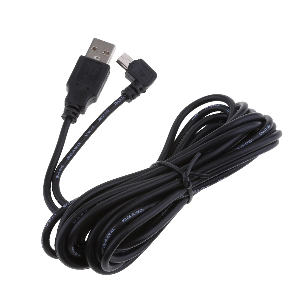 Универсальный 5 в 2A мини USB кабель для зарядного устройства 90 градусов с правой головкой DVR gps кабели для зарядки Автомобильная электроника Аксессуары простота использования