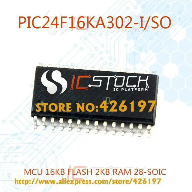 Бесплатная Доставка PIC24F16KA302 I/SO MCU 16KB FLASH 2КБ RAM 28 SOIC I 24F16 PIC24F16 3 ШТ.|ram| |