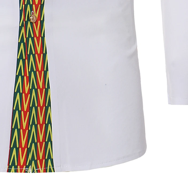 2018 Full traditional dress men's shirt African style front row buckle t-shirt Embroidery Design Style mens african clothings  (4)