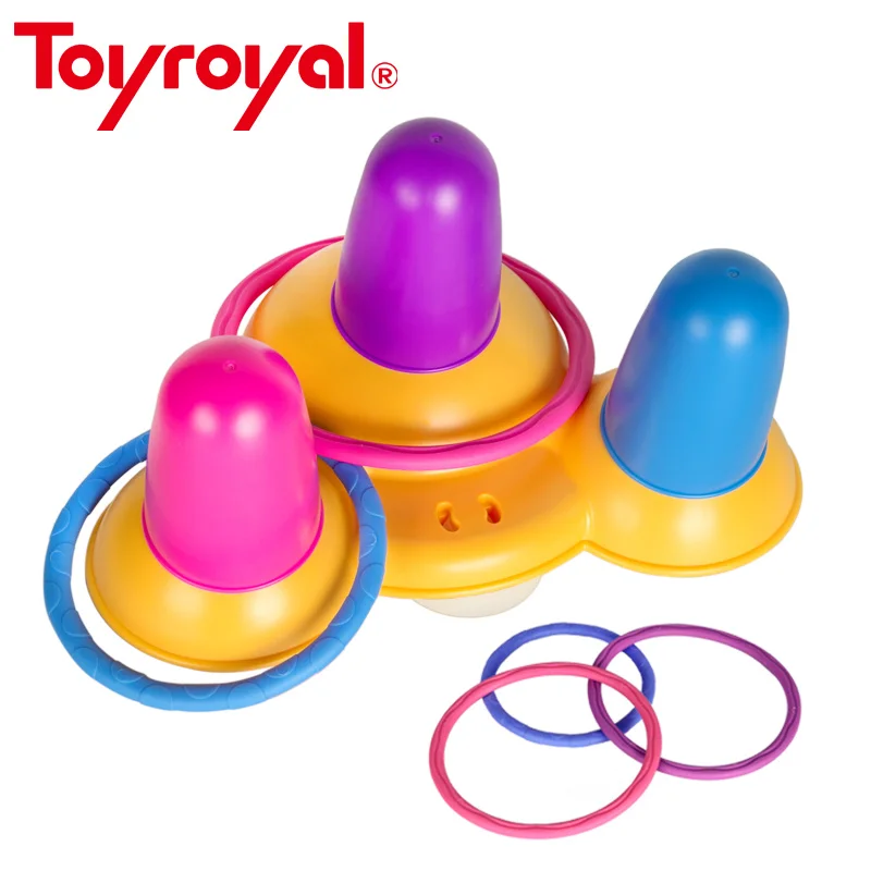 Toyroyal мягкие красочные пластиковые детские погремушки круг метания игра, одевание колец набор классические развивающий, образовательный игрушки для малышей