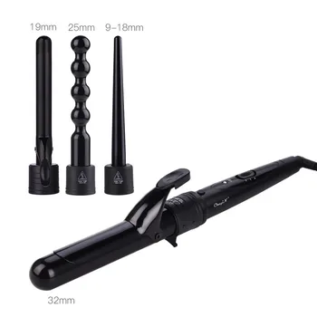 

4 In 1 Hair Curling Iron Set with 2 Temperature Settings Hair Roller Dual Voltage for All Hair Lengths 45