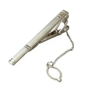 Silver Tie Clips for Mens Business Suits Accessories Luxury  Cufflinks For Wedding Groom Without the Chain
