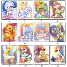 5D DIY Diamond mosaic cartoon Full square Diamond painting Cross stitch kits embroidery Home Decoration gift needlework diy 5d diamond painting cross stitch kits cartoon elephant full mosaic embroidery home decor