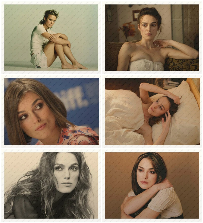 

Keira Knightley Poster Yellow Kraft Paper wall sticker Decorative paintings beautiful Girl Poster Retro Poster