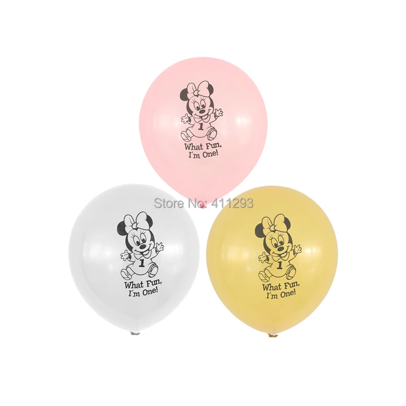 12 unids/lote Mickey Minnie globo Primer Cumpleaños 1st dibujos animados fiesta de cumpleaños rosa azul oro 12 pulgadas globos 12 unids/lote Mickey Minnie globo Primer Cumpleaños 1st dibujos animados fiesta de cumpleaños rosa azul oro 12 pulgadas globos