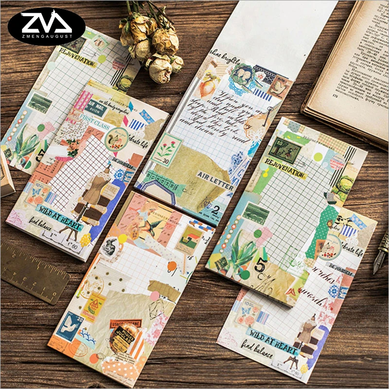 

1X Teenage Dream Series Memo Pad Sticky materials with hand-ruler diy Kawaii Paper Sticker Pads Post Note office Stationery