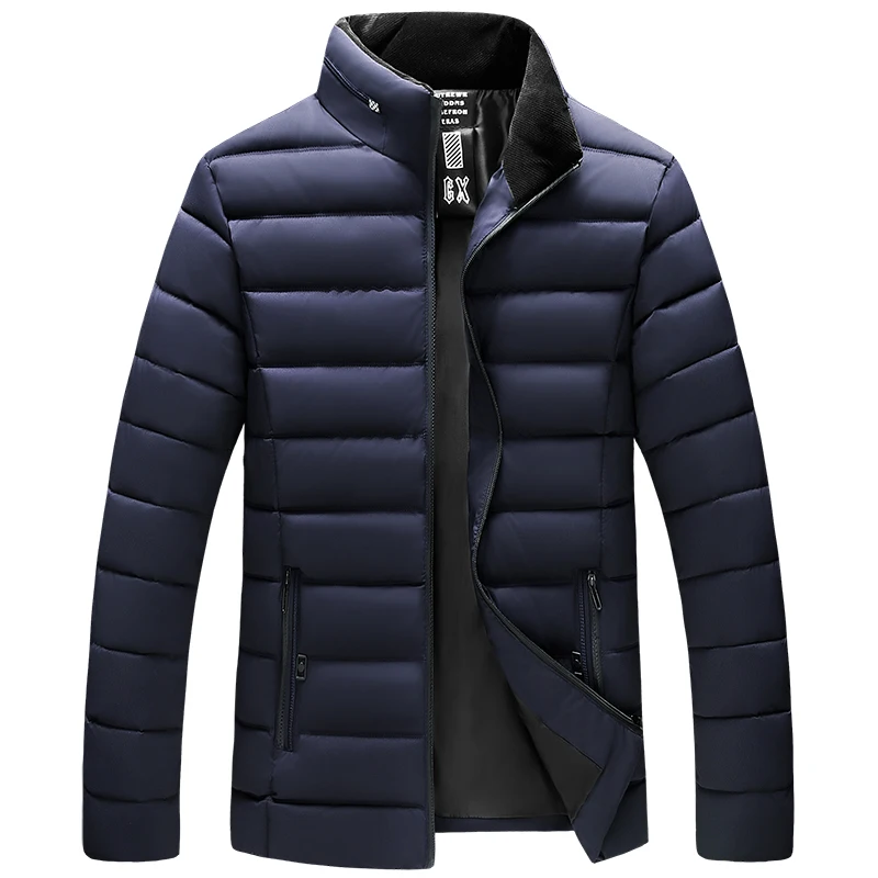 Новая куртка осень-зима Повседневное Для мужчин s куртка Стенд воротник Для мужчин пальто теплая куртка-пуховик пальто среднего возраста