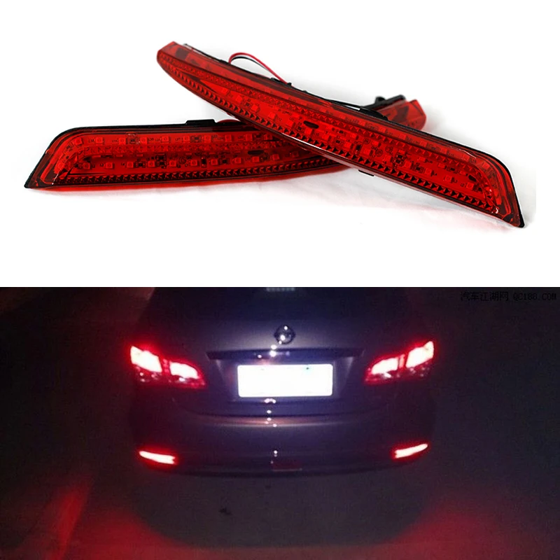 

LED Rear Bumper Lamp Reflector stop Brake light fog lamp For Nissan Almera Bluebird Sylphy Backup Tail Quality Assured Wholesale