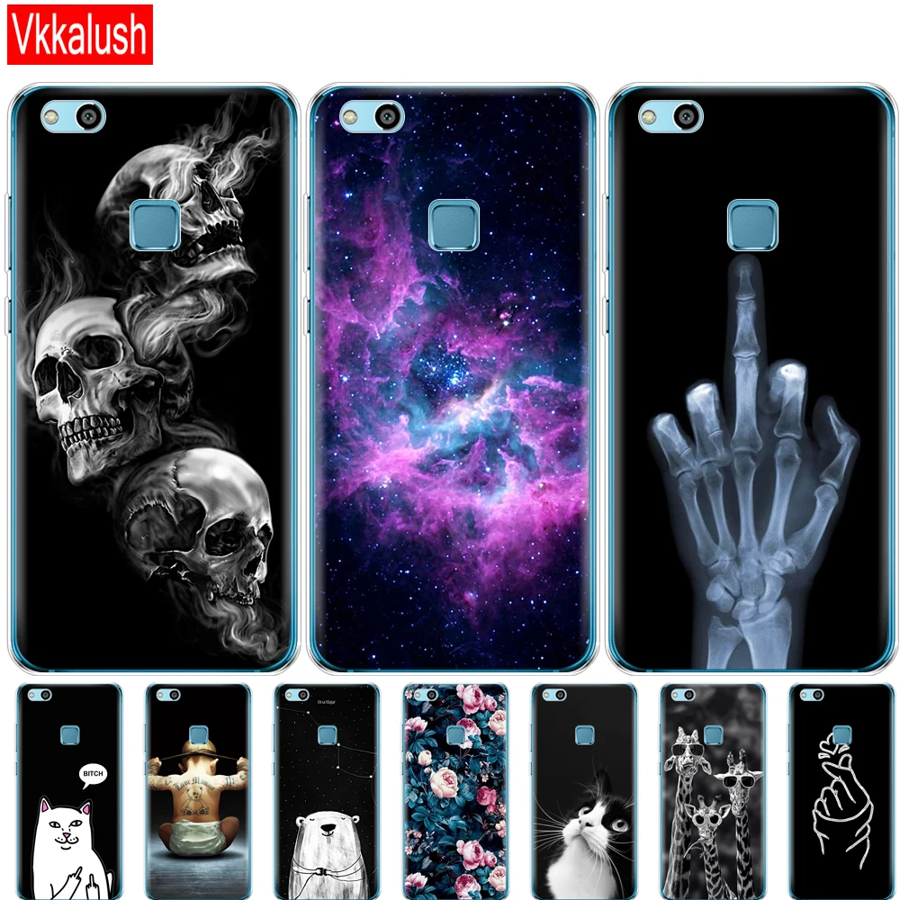 

Soft Phone Shell Case For Huawei P10 LITE Plus 2017 TPU Silicon Back Cover 360 Full Protective Printing Transparent Coque Bag
