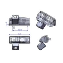 60.8*85.5mm Tamanho para Toyota RAV4 2014 Car estacionamento reverso de backup câmera de visão traseira HD CCD 170 graus visão ampla fio sem fio