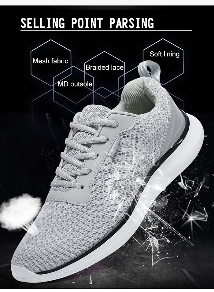 Для мужчин супер легкие спортивные кроссовки дышащая сетка уличная спортивная обувь для прогулок размера плюс EUR 48