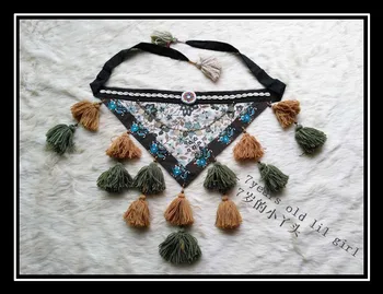 

Tribal Banjara kuchi tassel Belly Dance textile costume waist belt hip scarf ATS BA47-51