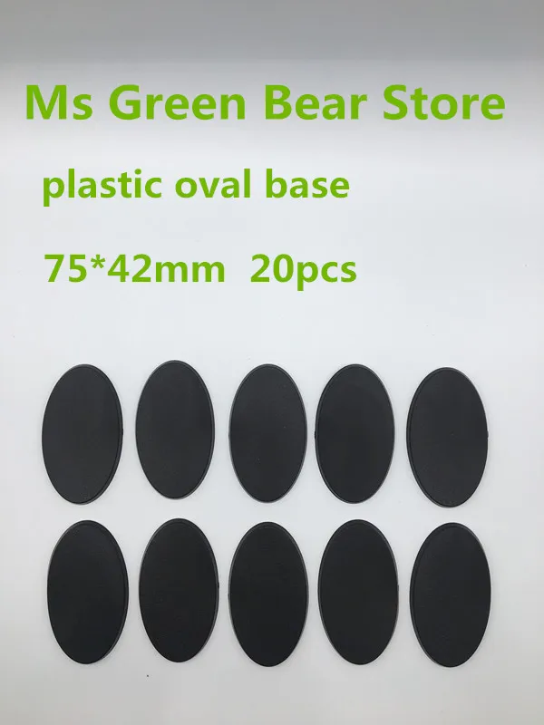 

Plastic model base . 75*42mm oval 20pcs