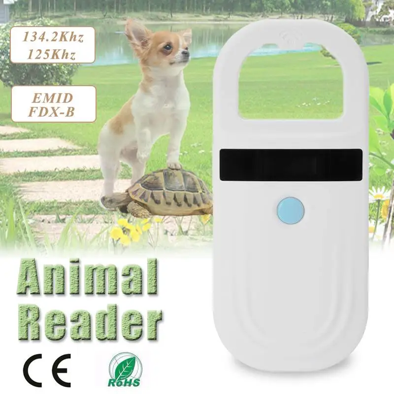 

Portable ISO11785/84 FDX-B Pet microchip Scanner Animal RFID Tag Reader dog reader Handheld RFID Reader with Animal Chip