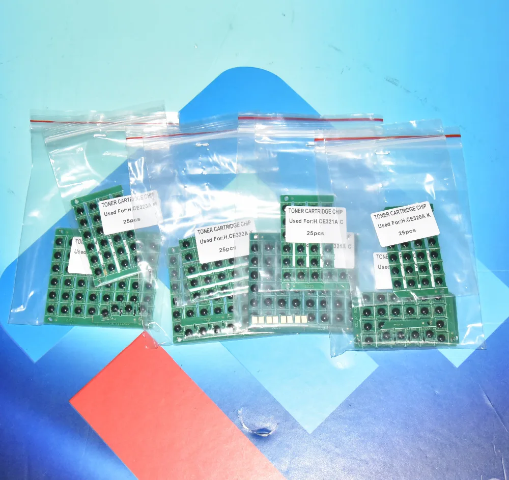 usd16.99 for 60pcs 128A CE320A CE321A CE322A CE323A For HP LaserJet Pro CM1415 CM 1415 1415fnw CP1525nw CP1525 powder reset toner cartridge chip
