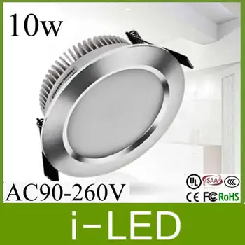 

Silver Shell CREE 10W LED Ceiling downlight Recessed AC85-265V 650LM Cold /Warm white 3000k Fixture Led Lights For Home