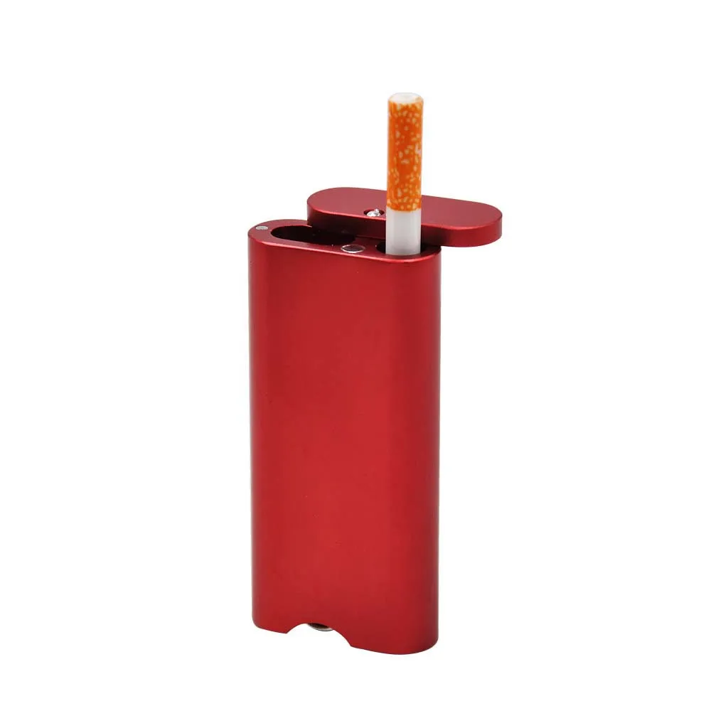 COURNOT магнитный Алюминиевый табак Dugout с керамической битой один керамический htter+ инструмент для чистки трубки - Цвет: Красный