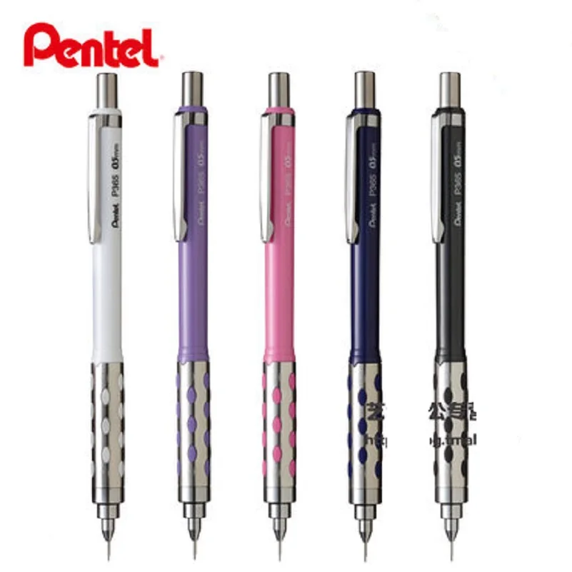 Pentel P365 5 видов цветов 0,5 мм пресс-тип металла механические карандаши 5 шт./лот