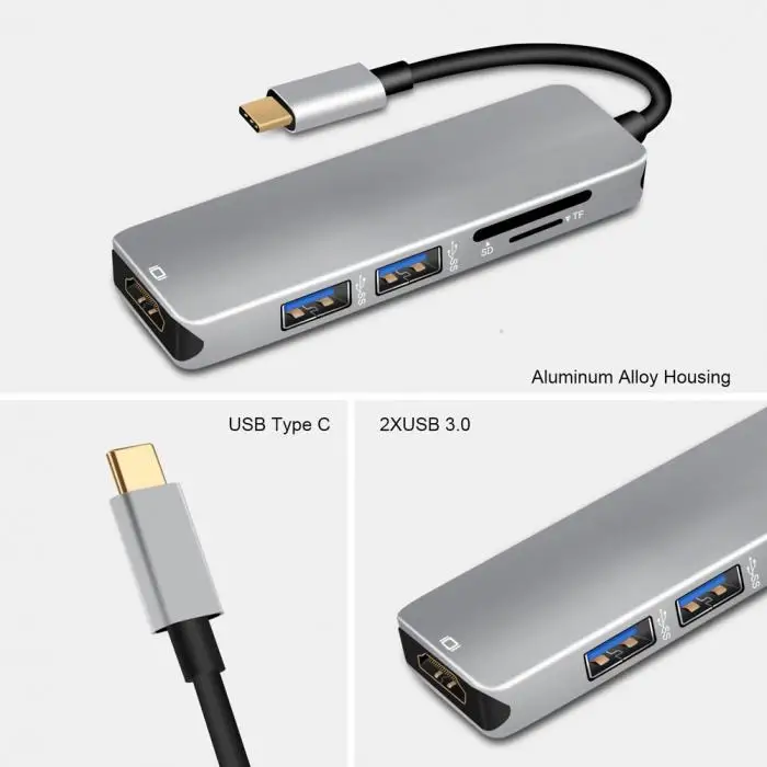 Адаптер usb type C к USB, 3,1 USB C(Thunderbolt 3) к 3 хаб с интерфейсом расширения type-c для MacBook/Chromebook Pixe