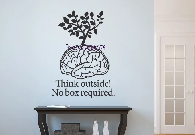Think outside - No box required Wall Sticker Baby Nursery Wall Decal Vinyl DIY Self-Adhesive New Design Art Mural Decals LA202 (1)