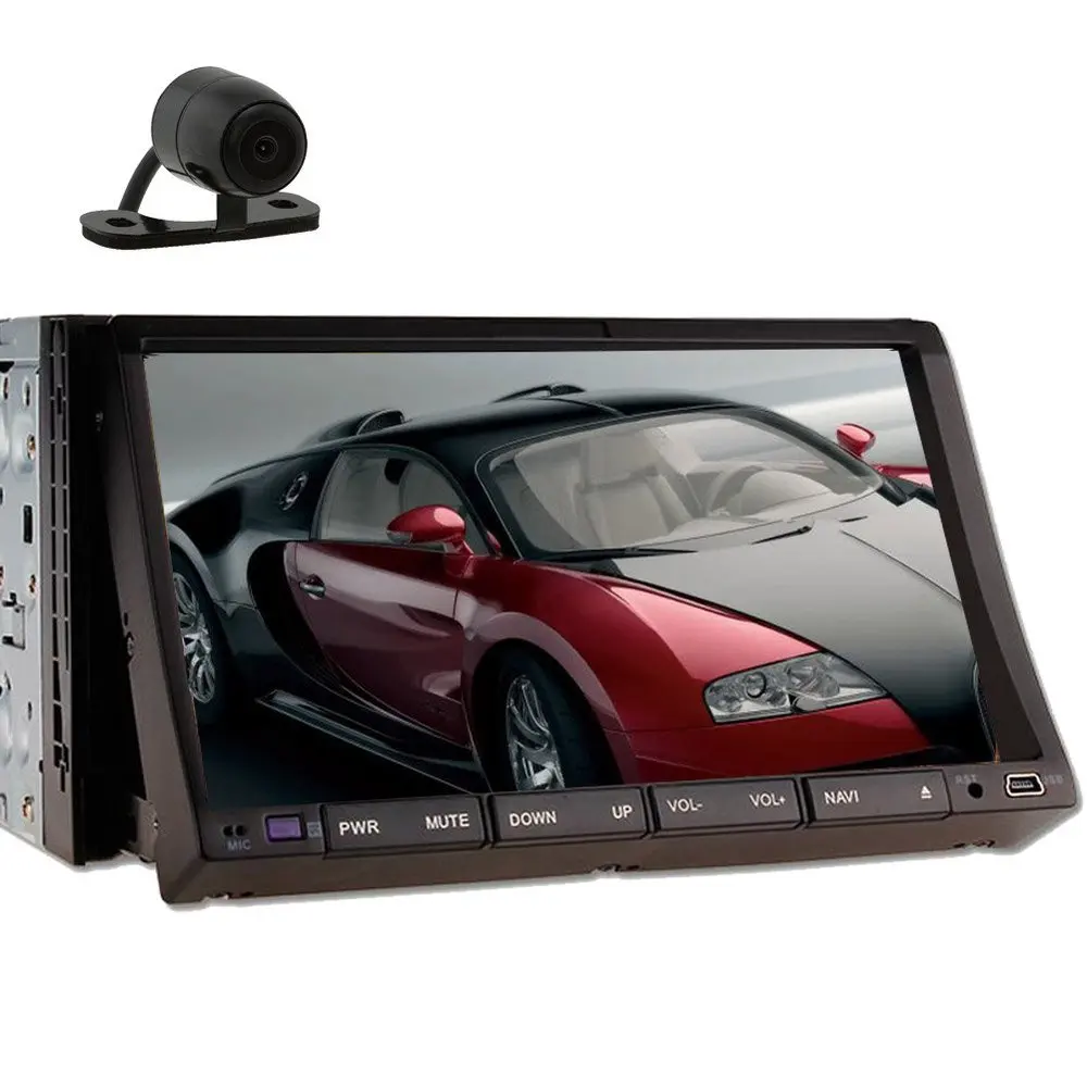 GPS Navigation Car PC With DVD CD Player 7 Inch Double Two 2 Din Headunit Car