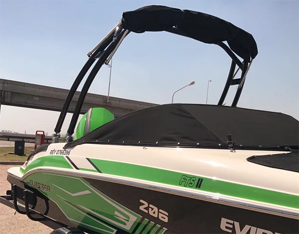 Reborn Pro3 Складная лодка Wakeboard Tower Bimini Top Черный Навес 2200 в|Серфинг| |