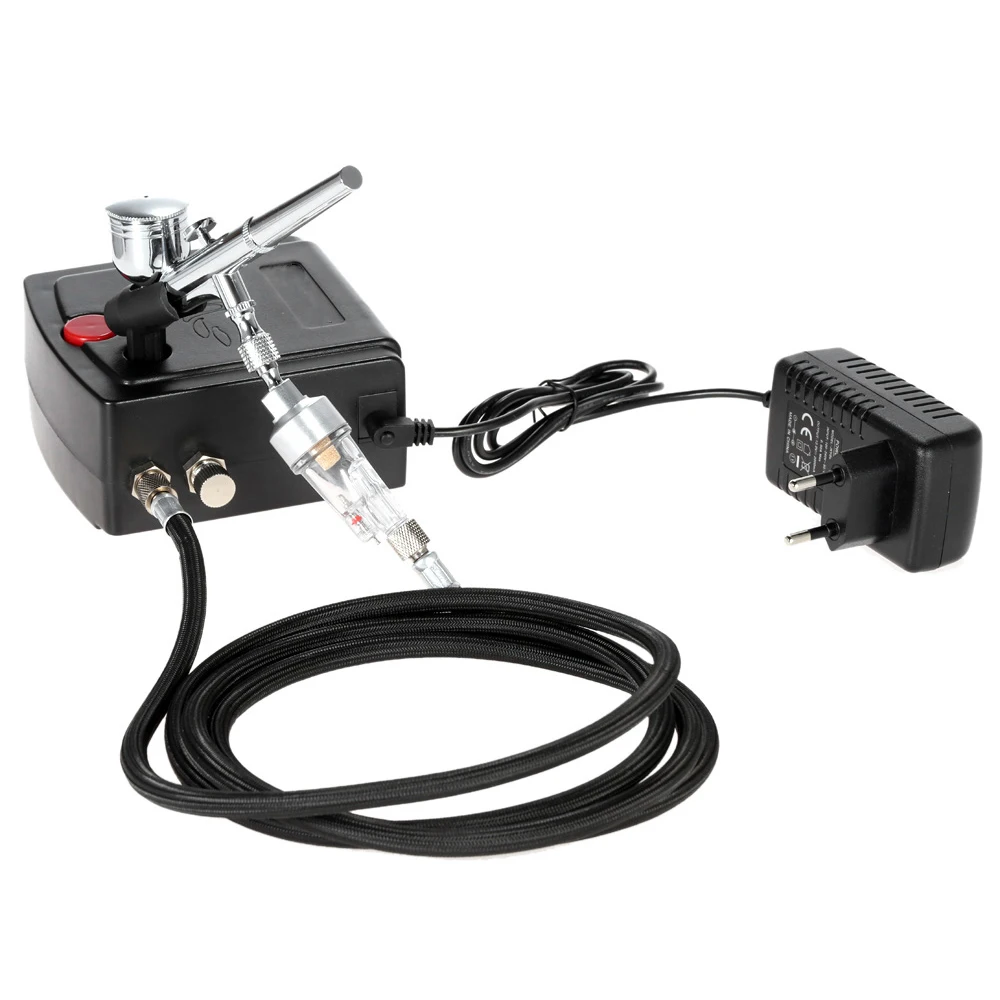 Dual Action Airbrush with Compressor Kit Air Brush Paint Spray Gun