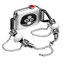 Ремешок для Apple Watch 38 мм 42 мм ремешок из нержавеющей стали для iWatch Группа серии 1 2 3 Роскошный Браслет ремешок для часов для женщин