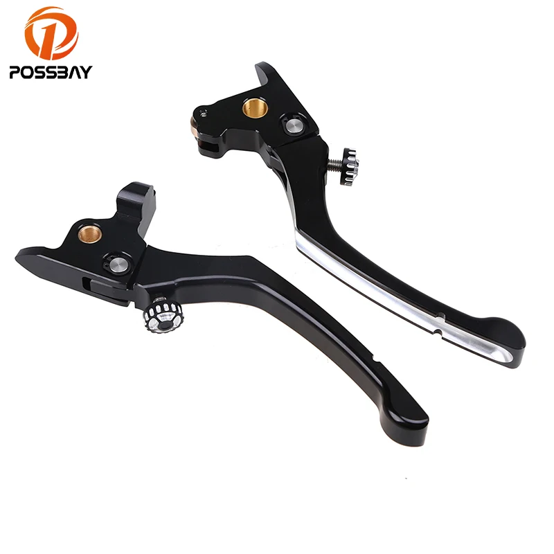 

POSSBAY Motorcycle Brake Clutch Hand Levers CNC Aluminum for Harley Touring Road Glide Special FLTRXS 2015-2016 Scooter Levers
