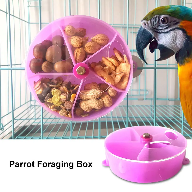 Попугай Игрушка для кормления разделить Еда коробка балкон прочно попугай кормушки Крытый ПК быть применимо животное развивающие игрушки, Прямая поставка