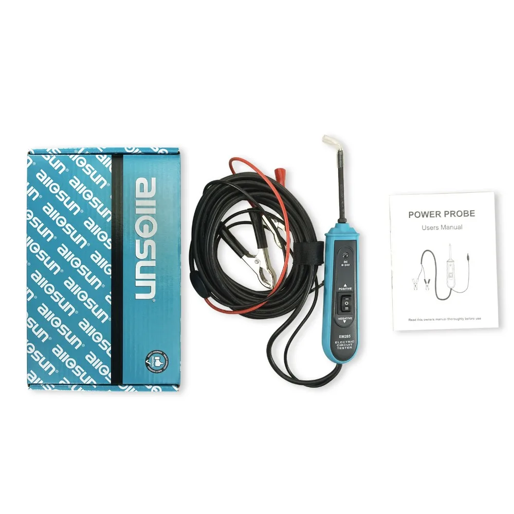Todo Sun EM285 6-24 V DC probador de circuito eléctrico para coche probador de automóviles Sistema eléctrico medidor de Cable de diagnóstico Todo Sun EM285 6-24 V DC probador de circuito eléctrico para coche probador de automóviles Sistema eléctrico medidor de Cable de diagnóstico