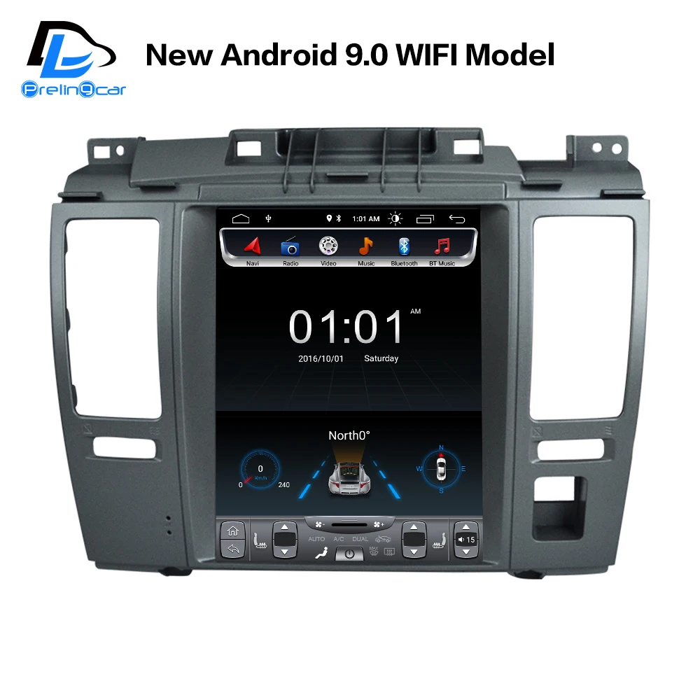 Best android 9.0 2G RAM 32G ROM 4G LTE car gps multimedia stereo radio p for nissan tiida pulsar  vetical player navigation system 1