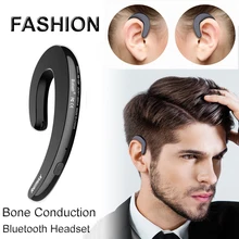 

Newest Bluetooth Earphone No Earbud Design Wireless Headset with Mic bone conduction ear-hook headphones for iPhone 7 6s Xiaomi