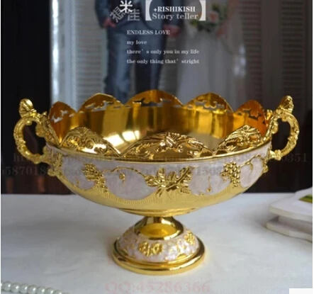 Фруктовая чаша тарелка чаша для дома ktv Конфетница металлическая фруктовая Золотая черная чаша Континентальный Резной Роскошный домашний декор сервировочный поднос SG017