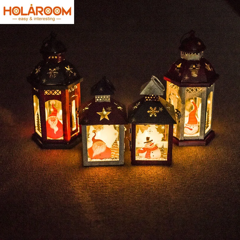 

2018 New Year Ornaments Creative Christmas Eve Gift Iron Candlestic Christmas Candle Holders Decorations Supplies for Home Decor