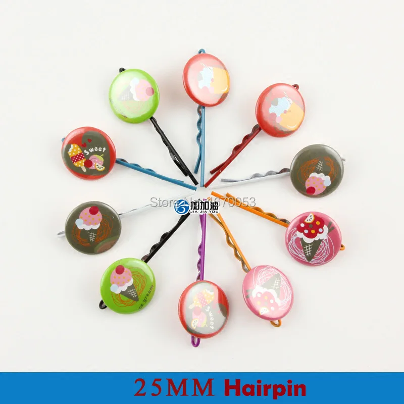 

Free Ship Blank Hairpin Button Maker 120pcs/lot Jewelry Supplies DIY Hairpin Small Steel Clip Hair Head Tool Blank Accessories