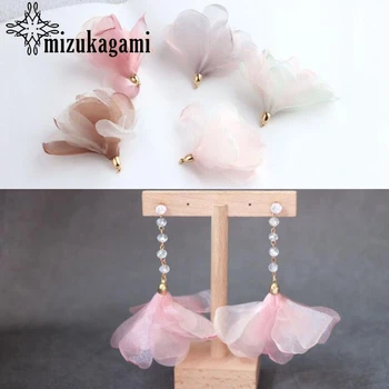 

Polyester Flower Tassel Charms Pendant 10pcs/lot For DIY Fashion Long Drop Tassel Earrings Jewelry Making Accessories