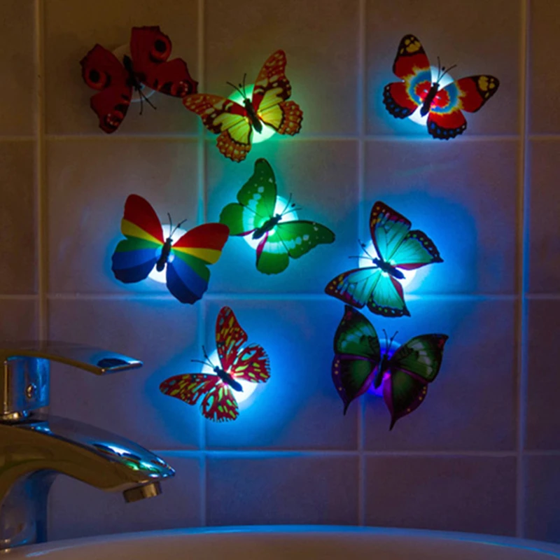 Wholesale Colorful Luminous Butterfly LED Night Light Home Wedding